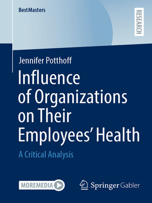 cover image of Influence of Organizations on Their Employees' Health